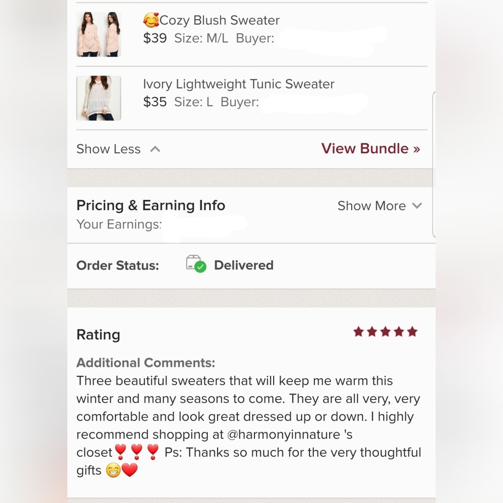 Last 🧡 Ivory Lightweight Tunic Sweater - Picture 5 of 5